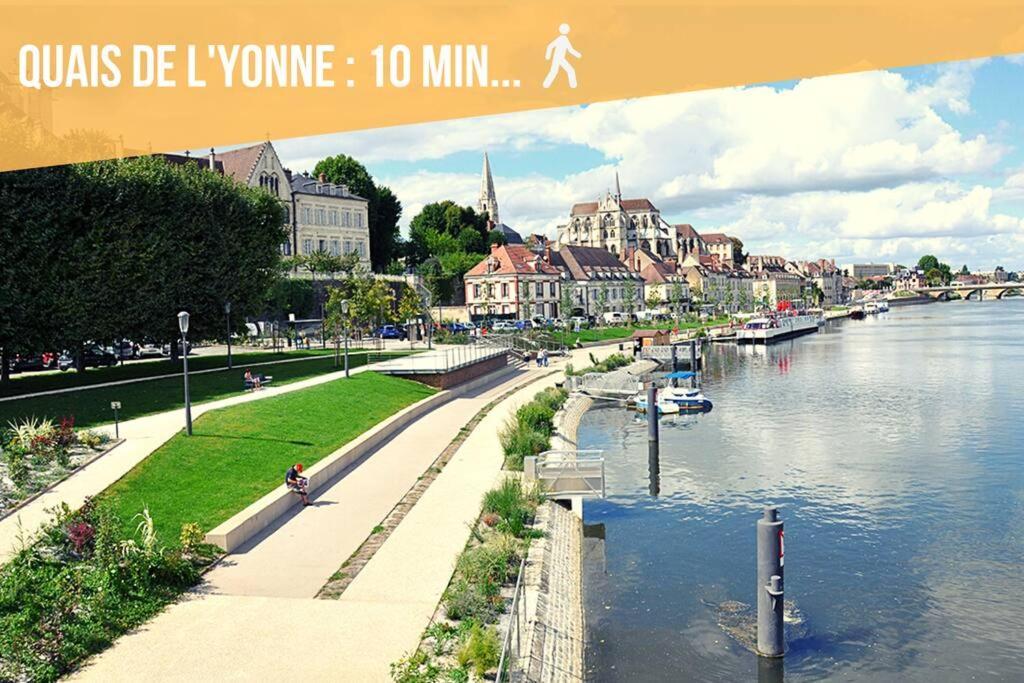 La Belle Pause - Studio Auxerre Proche Parking Bagian luar foto